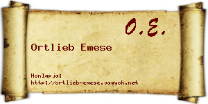 Ortlieb Emese névjegykártya