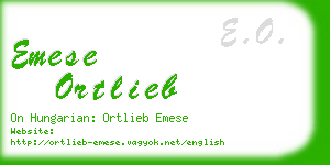 emese ortlieb business card